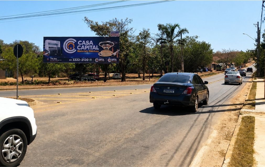 Outdoor em Palmas - NORTE, AV. SONHO MEU, TREVO COND. POLINÉSIA (#PMW39) | Paraled Mídia Exterior