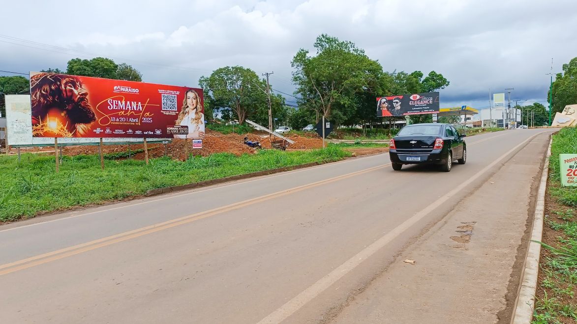 Outdoor em Paraíso do Tocantins - SERRANO I, TO-080, ENTRADA DE PARAÍSO, AO LADO ESQUERDO DE QUEM TRANSITAVINDO DE PALMAS (#PSO36) | Paraled Mídia Exterior