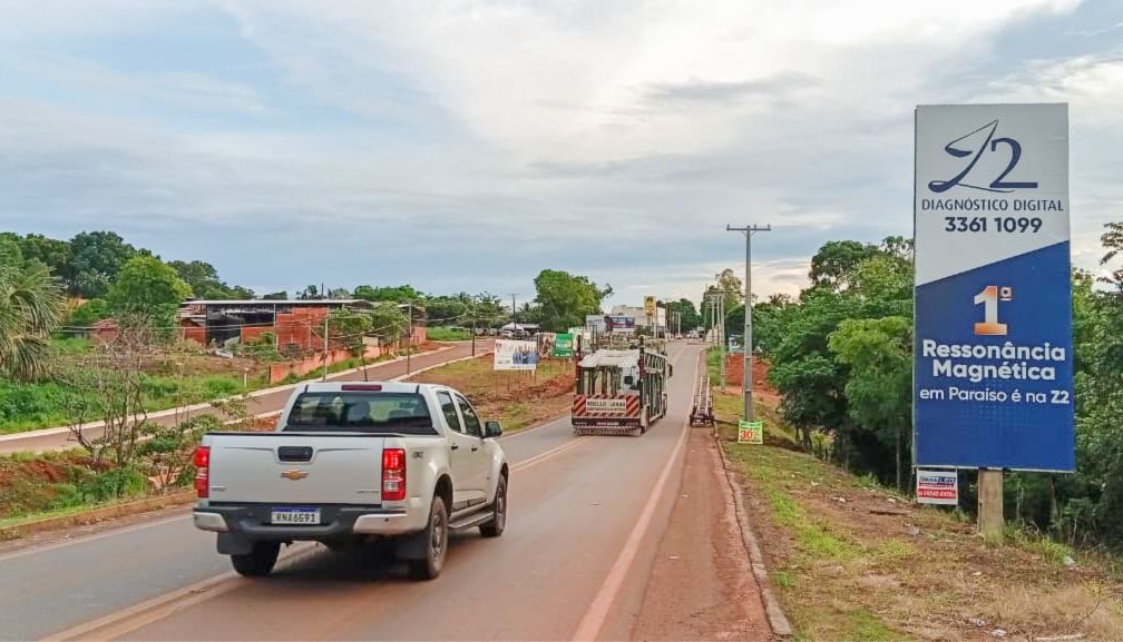 Outdoor em Paraíso do Tocantins - SERRANO I, TO-080, ENTRADA DE PARAÍSO, AO LADO
DIREITO DE QUEM TRANSITA
VINDO DE PALMAS (#PSO43-B) | Paraled Mídia Exterior