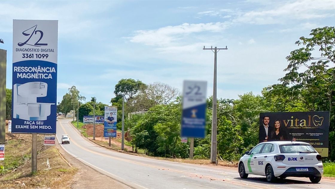Outdoor em Paraíso do Tocantins - SERRANO I, TO-080, ENTRADA DE PARAÍSO, AO LADO ESQUERDO DE QUEM TRANSITAVINDO DE PALMAS (ENTRADA DOPARQUE DOS BURITIS) (#PSO44-B) | Paraled Mídia Exterior