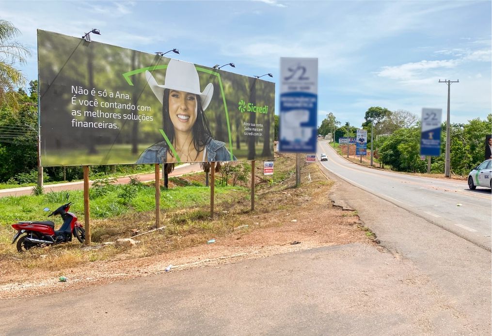 Outdoor em Paraíso do Tocantins - SERRANO I, TO-080, ENTRADA DE PARAÍSO, AO LADO ESQUERDO DE QUEM TRANSITAVINDO DE PALMAS (ENTRADA DOPARQUE DOS BURITIS) (#PSO45) | Paraled Mídia Exterior