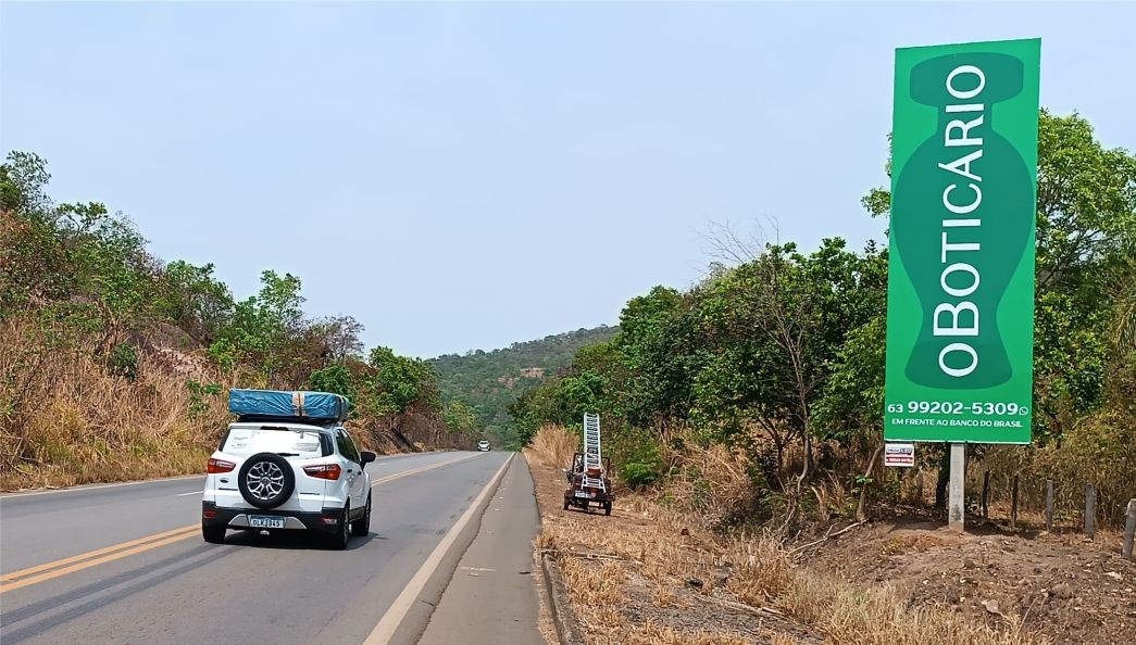 Outdoor em Paraíso do Tocantins, TO-080, VINDO DE PALMAS PARA PARAÍSO, AO LADO ESQUERDO DE QUEM TRANSITAVINDO DE PALMAS (DESCIDA DA SERRA) (#PSO49) | Paraled Mídia Exterior