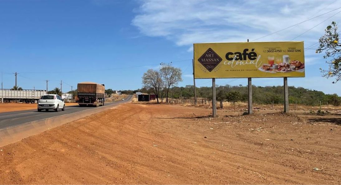 Outdoor em Paraíso do Tocantins, TO-080, VINDO DE PALMAS PARA PARAÍSO,
AO LADO DIREITO DE QUEM TRANSITA VINDO
DE PALMAS (EM FRENTE AO RESTAURANTE
CHAPA KENT) (#PSO54-B) | Paraled Mídia Exterior