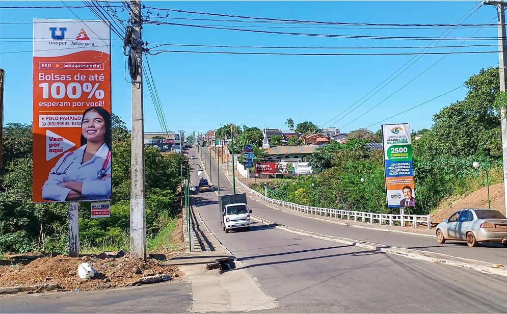 Outdoor em Paraíso do Tocantins - CENTRO, AV. BERNARDO SAYÃO, PRÓXIMO A TOP MOTOS (#PSO9-B) | Paraled Mídia Exterior